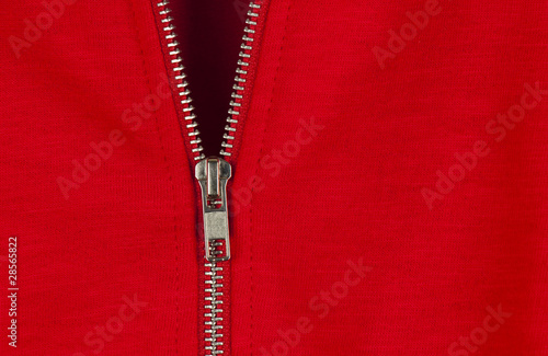 Zip of a red sweater