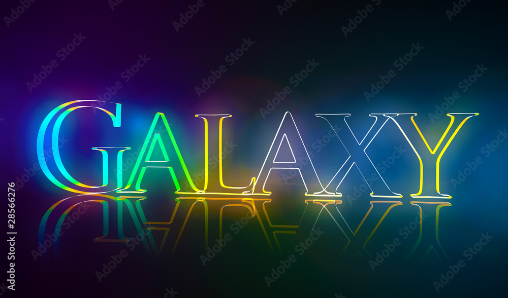 3D Typografie Galaxy