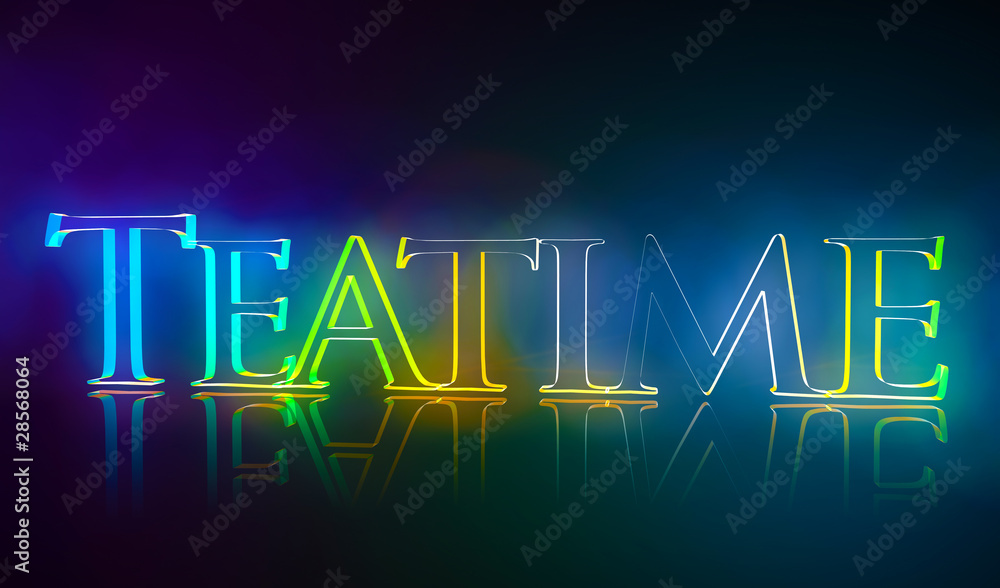 Obraz premium 3D Typografie Teatime