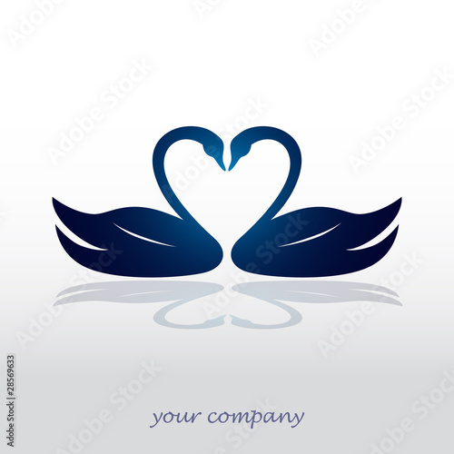 logo entreprise, logo cygnes