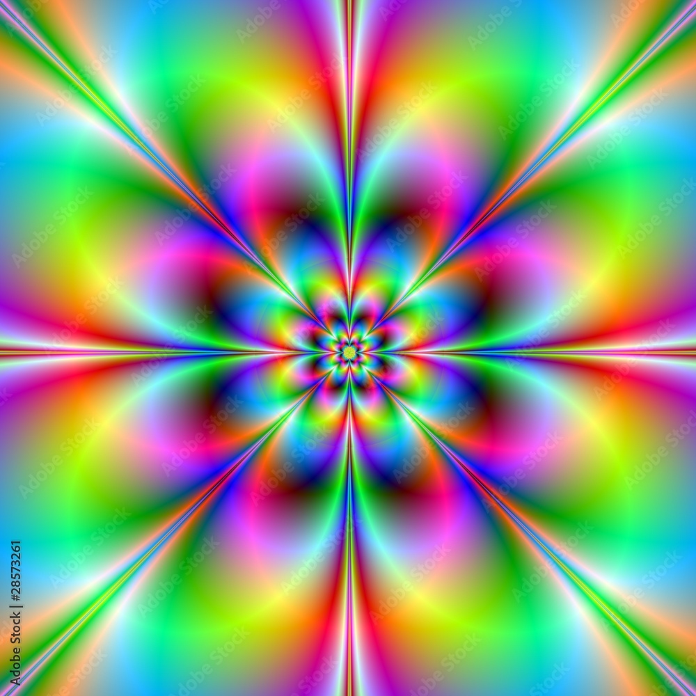 Fototapeta premium Neon Flower