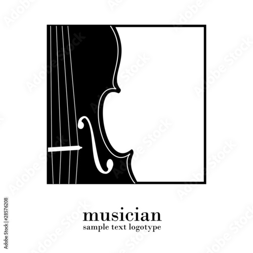 Logo music store. Musician # Vector
