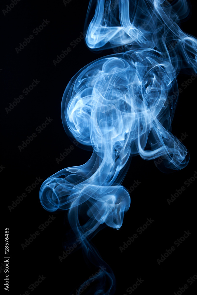 Fototapeta premium Abstract smoke on black