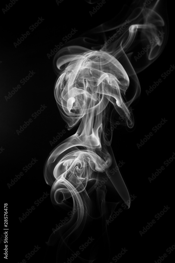 Obraz premium Abstract smoke on black