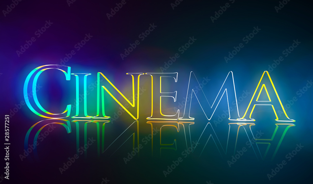 Obraz premium 3D Typografie Cinema