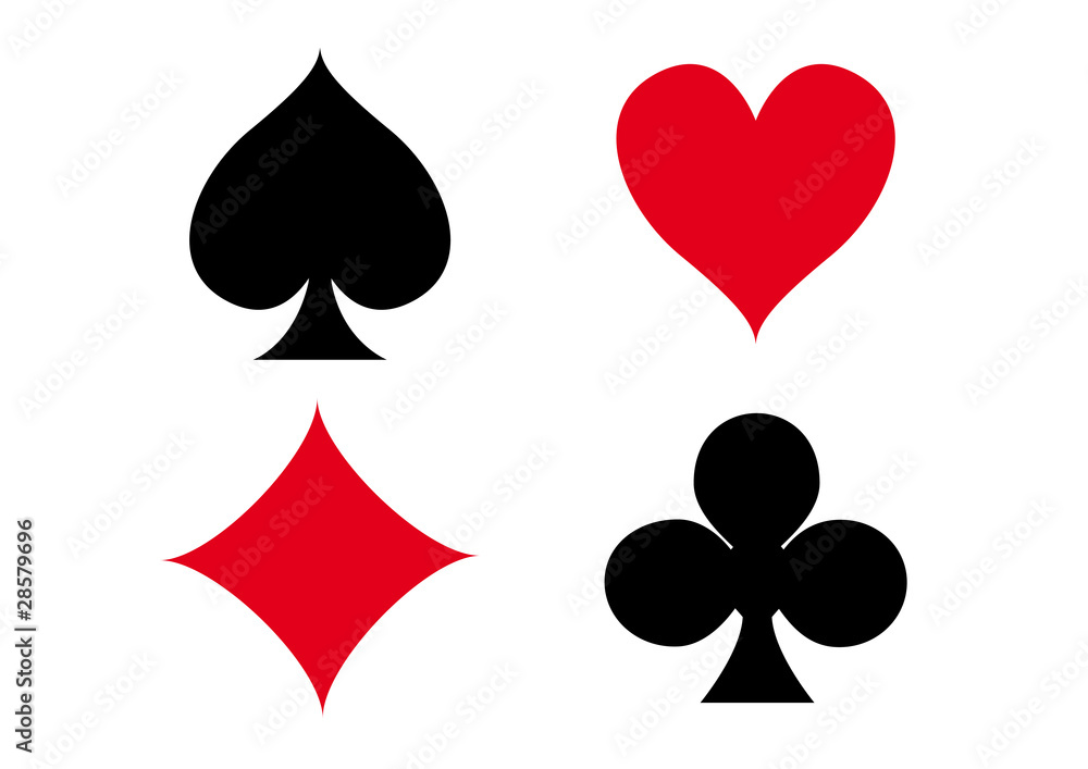 Fototapeta premium pique coeur carreau trèfle