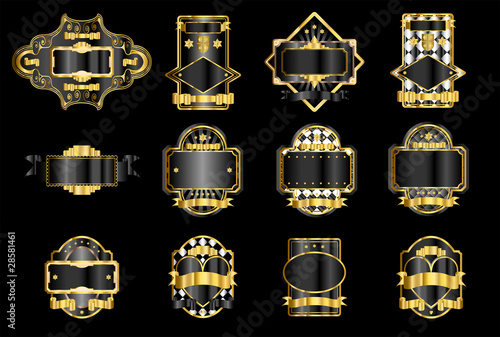 Black & Gold Lables