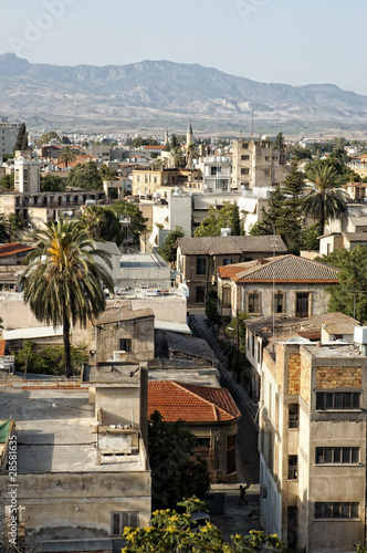 Top view of old town of Nicosia.