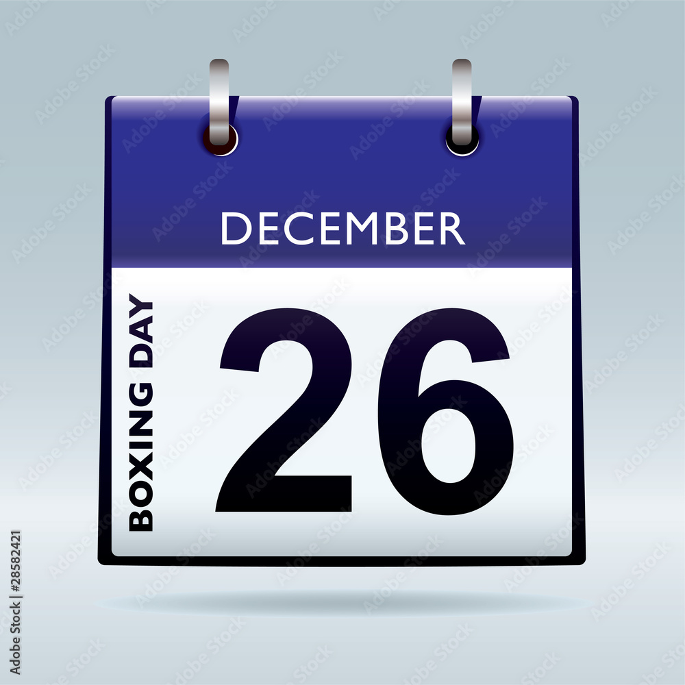 Boxing day calendar blue Boxing day calendar blue
