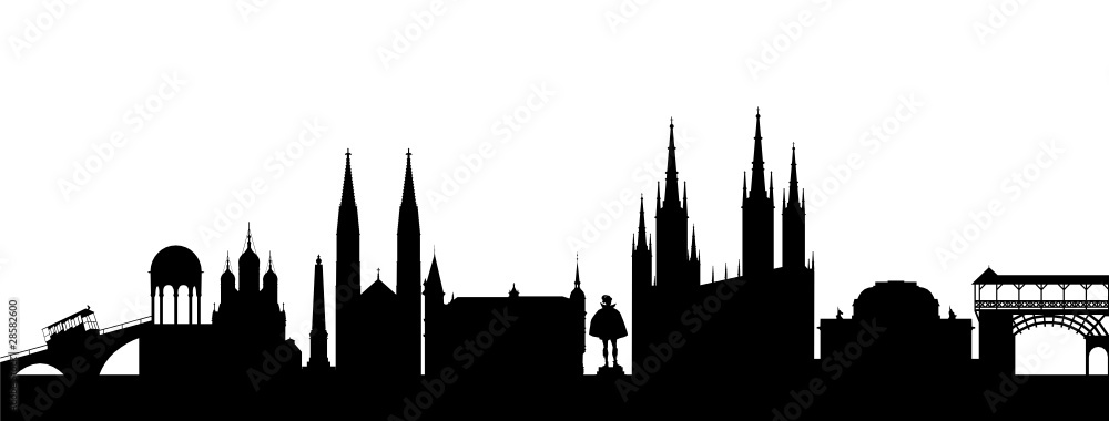 Naklejka premium Wiesbaden Silhouette