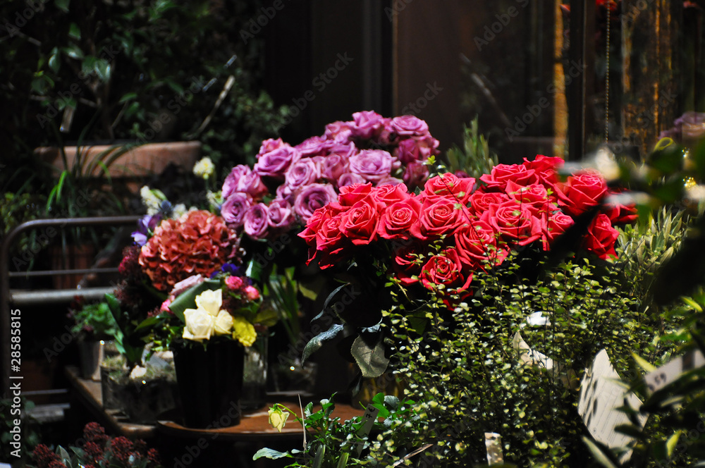 Roses at a florist stal