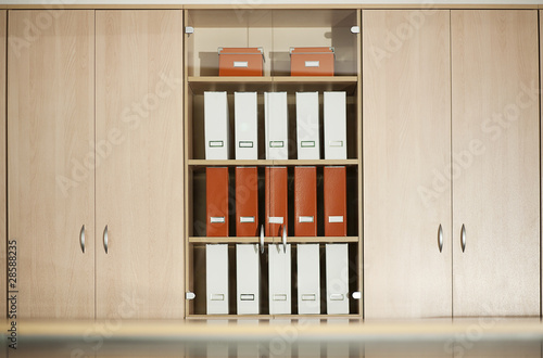 office filing cabinet with shelves photo