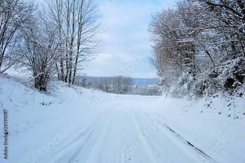 Route enneigée