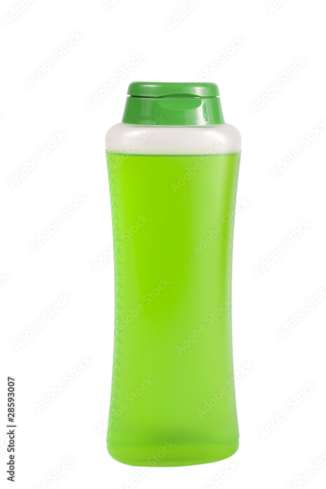 Plastic bottle with soap or shampoo isolated on white Plastic bottle with soap or shampoo isolated on white