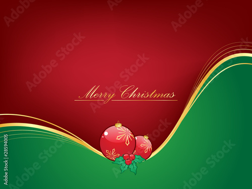 Christmas background with Christmas balls