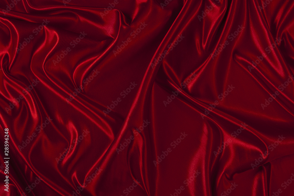 Red Satin Background - obrazy, fototapety, plakaty 