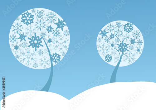 snow trees