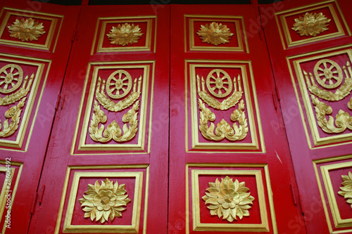 Temple door in Thailand.