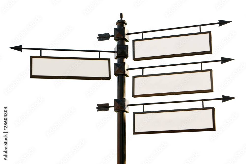Blank road signs Blank road signs
