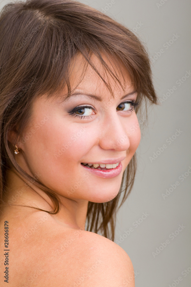 portrait of a beautiful smiling woman..