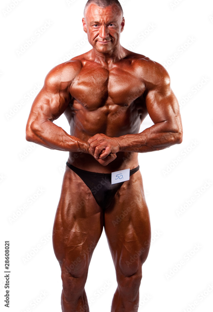 Bodybuilder posing Bodybuilder posing
