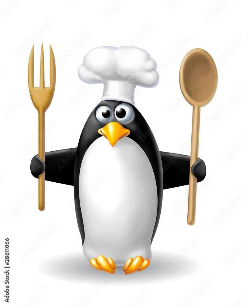 Obraz premium pinguino cuoco 2