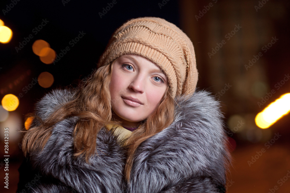 Portrait of beautiful young woman outside Portrait of beautiful young woman outside
