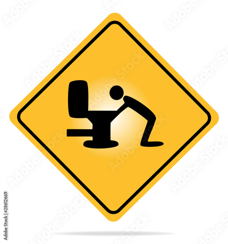 Warning, hangover sign