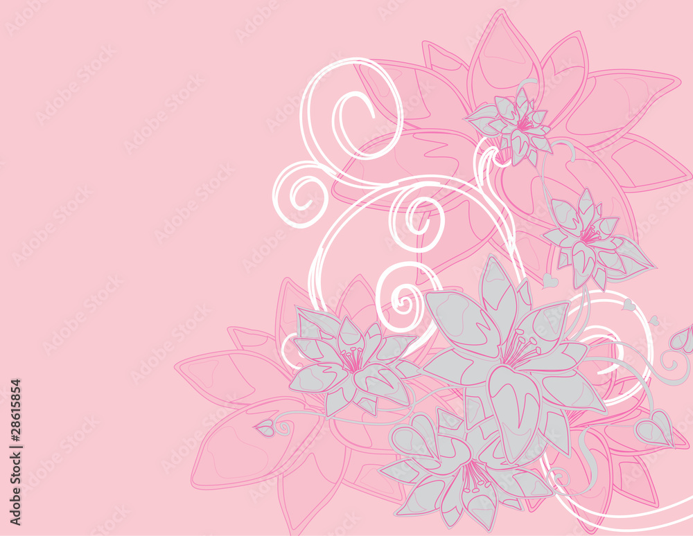 abstract tree Illustration vector spring autumn summer rosa