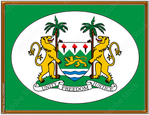 Sierra Leone national emblem coat frame