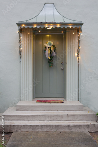 French style door with lights