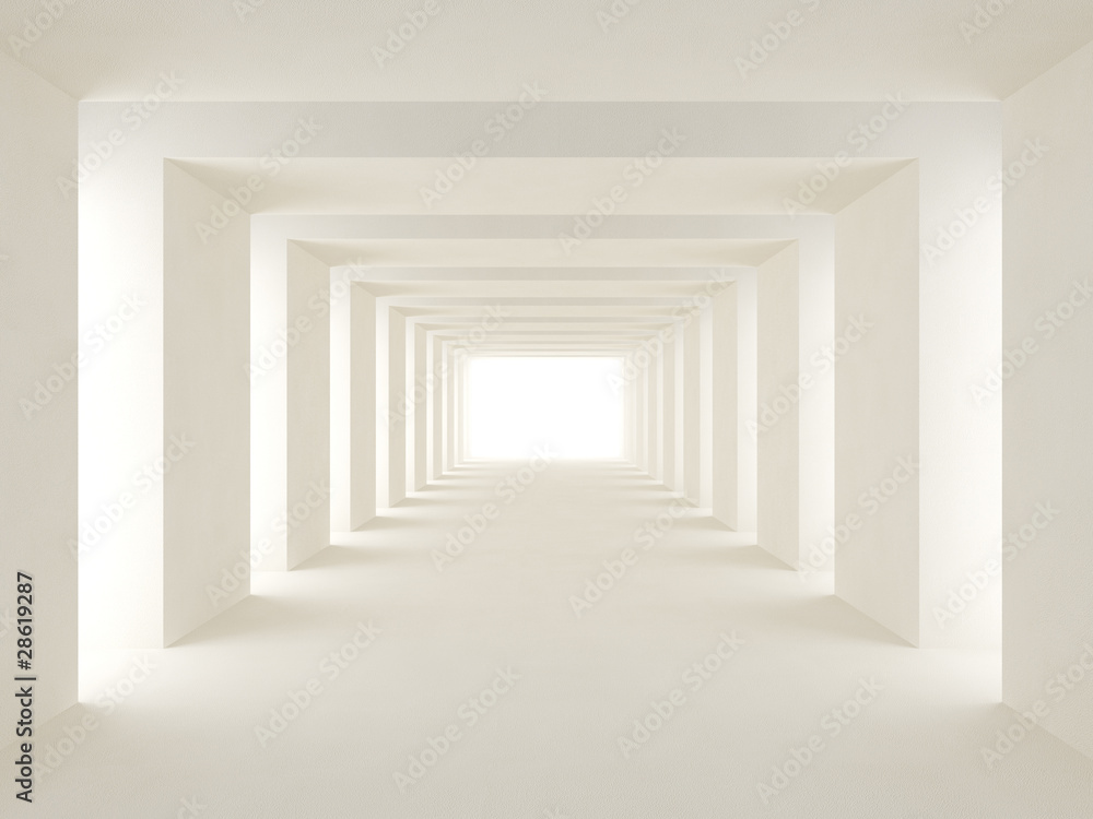 Fototapeta Tunel światła 3D