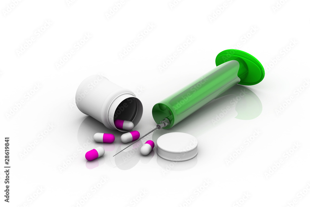 Medicaments on white background. Medicaments on white background.