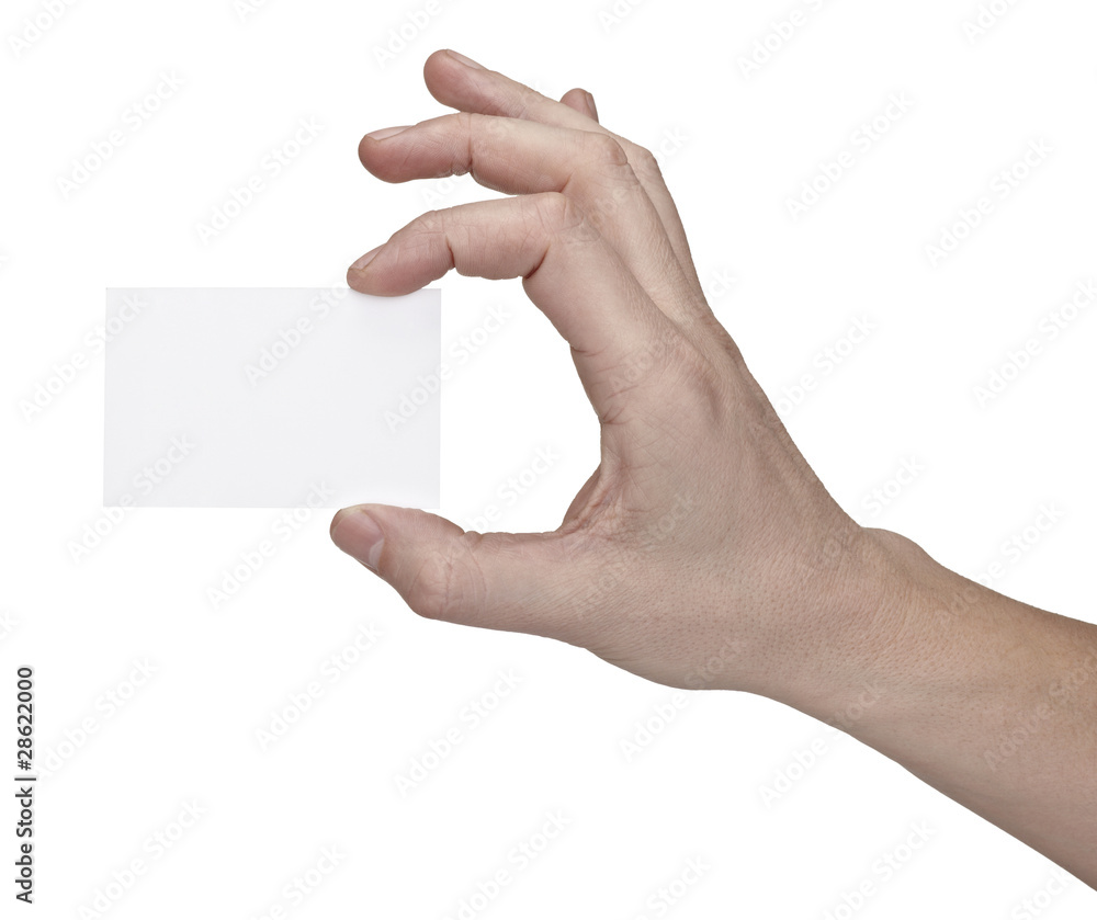 Obraz premium hand holding blank message note