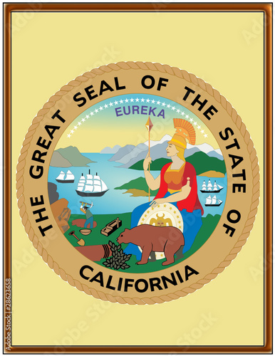 USA state california seal emblem coat