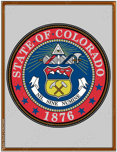 USA state colorado seal emblem coat