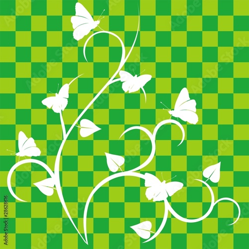 floral decor with batterfly