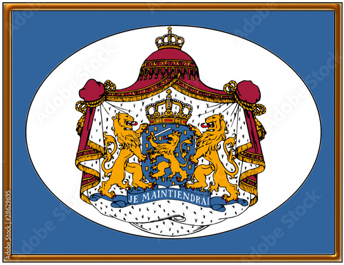 Netherlands national emblem coat frame