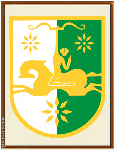 Abkhazia national emblem coat frame