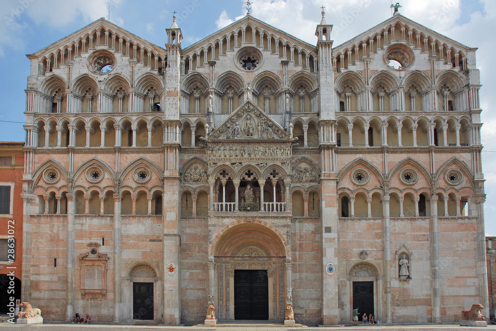 Italy Ferrara St George cathedral facade