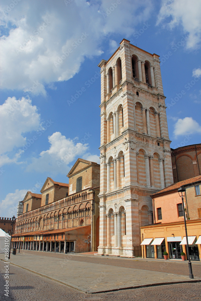 Italy Ferrara St George cathedral bell tower