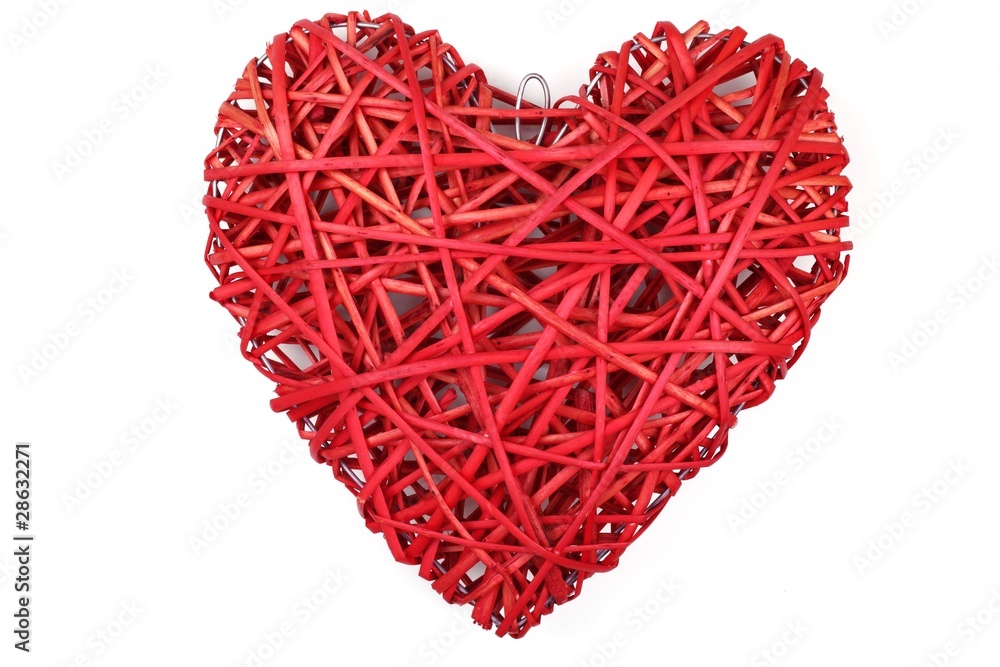 Rattan work of heart shape Rattan work of heart shape