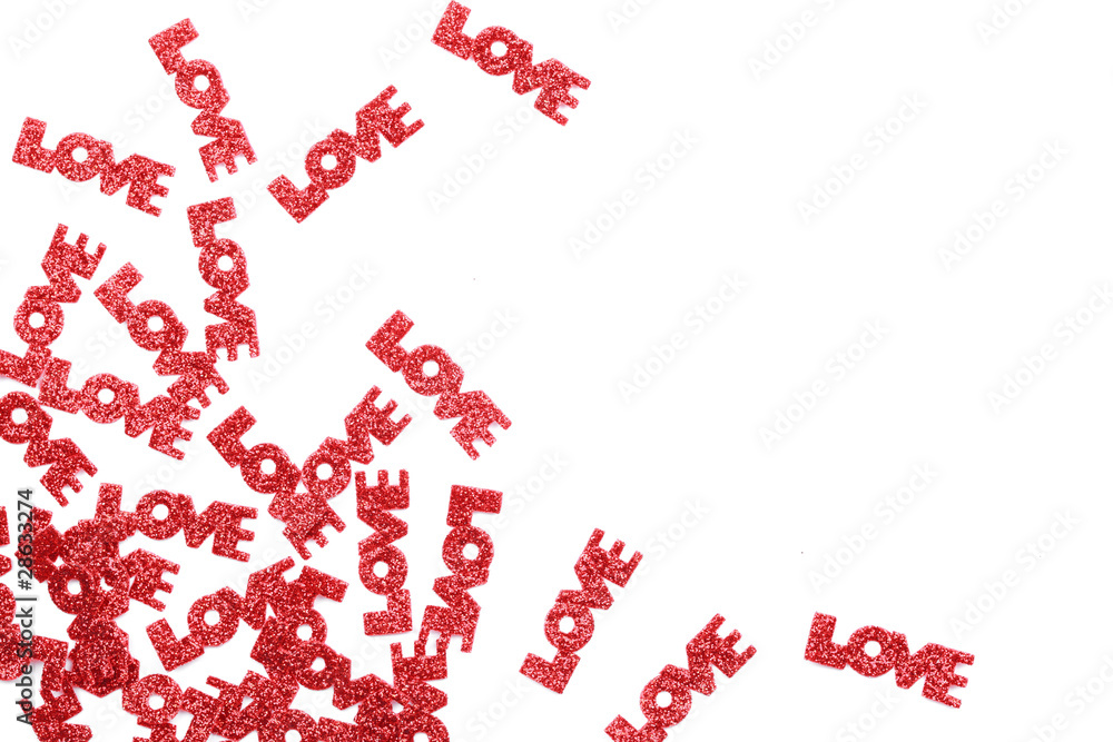 Glitter red love letter background. Glitter red love letter background.