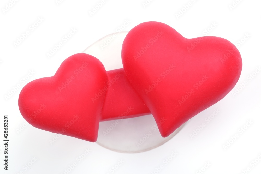 Couple of plastic heart