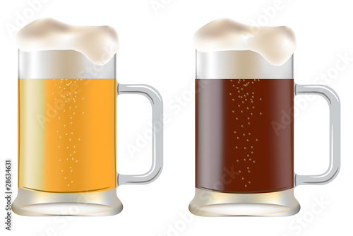 two mug of beer
