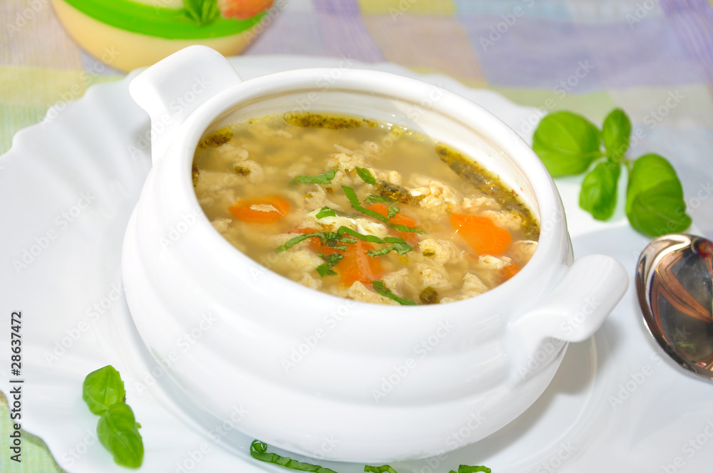 Eierflockensuppe