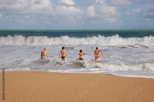 Canvas Print Les baigneurs