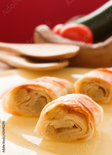 Potato filo pastry
