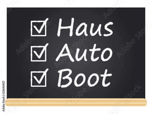 Haus, Auto, Boot