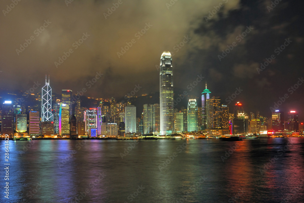 China, Hong Kong night view